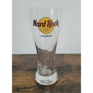 Hard Rock Cafe Drinking Glass Beer Atlanta Souvenir Tall Beer ATL
